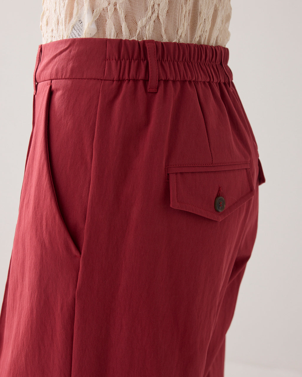 Wijde broek katoenblend