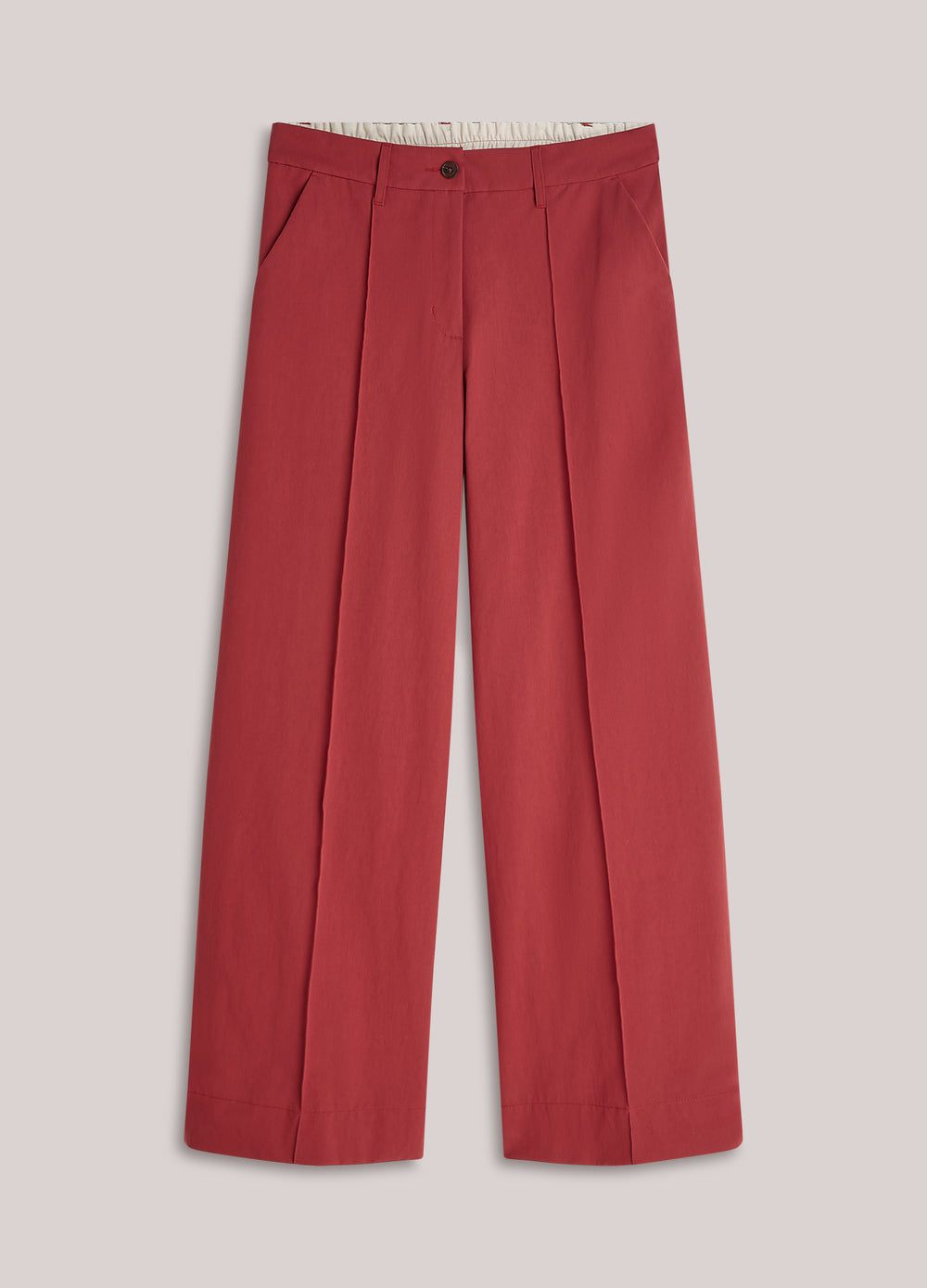 Wijde broek katoenblend