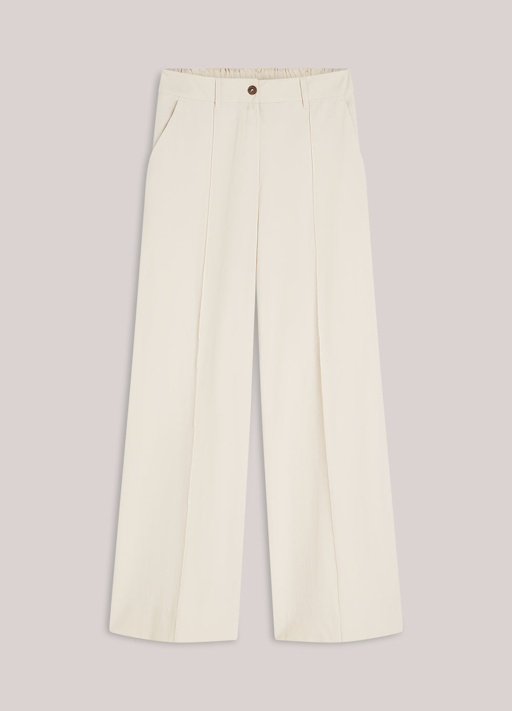 Wijde broek katoenblend