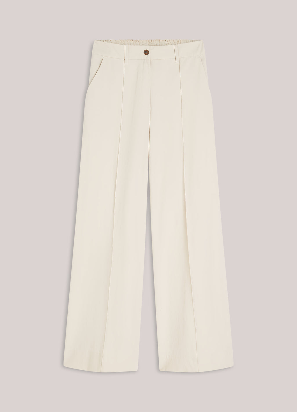 Wijde broek katoenblend
