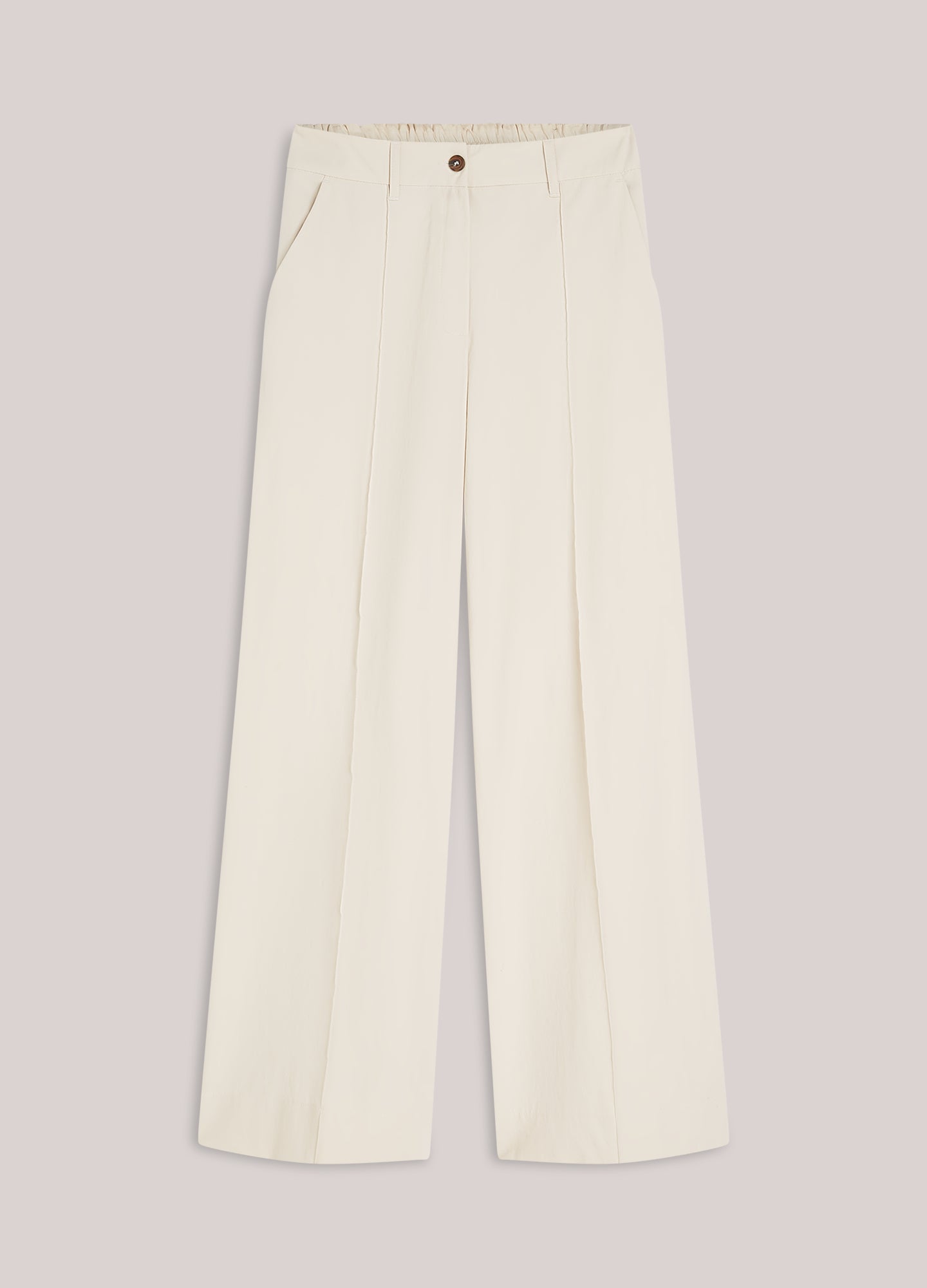 Wijde broek katoenblend