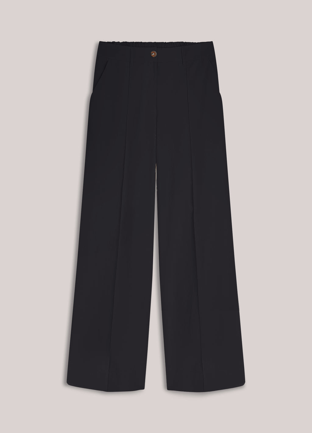Wijde broek katoenblend