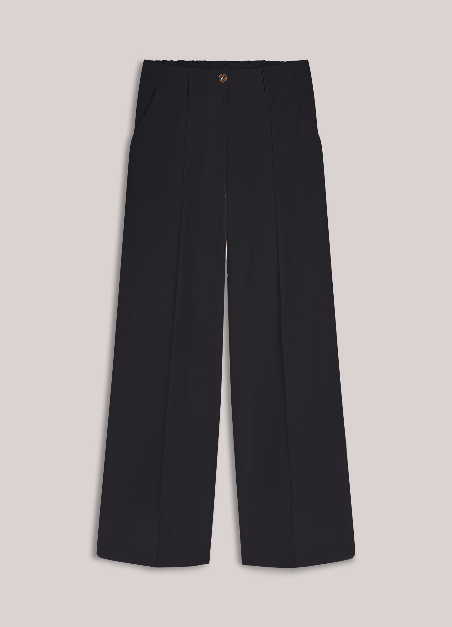 Wijde broek katoenblend
