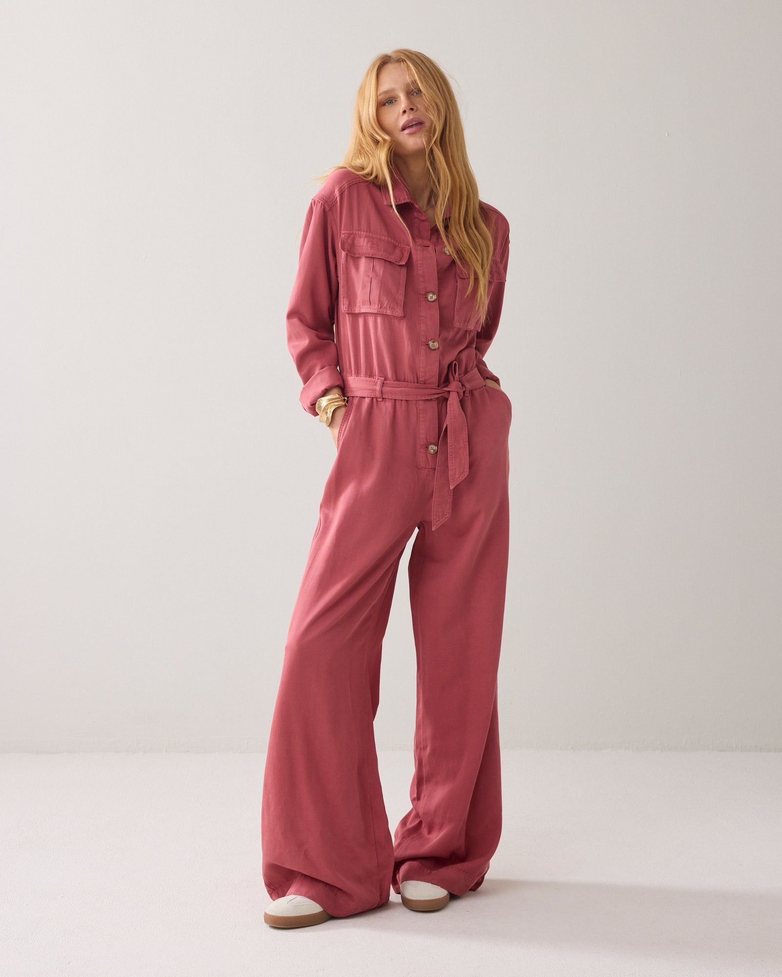Combinaison oversize en mélange de lyocell