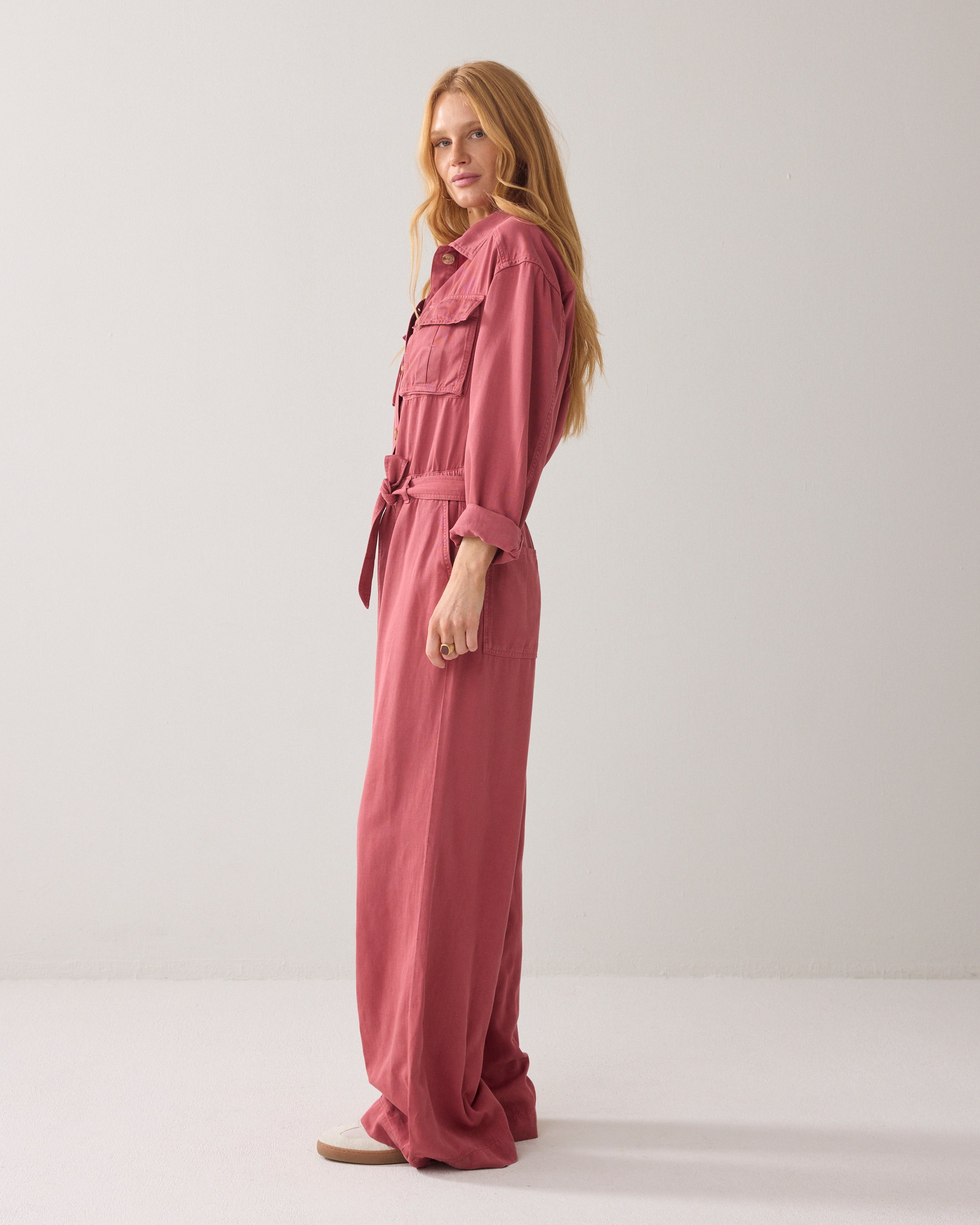 Combinaison oversize en mélange de lyocell