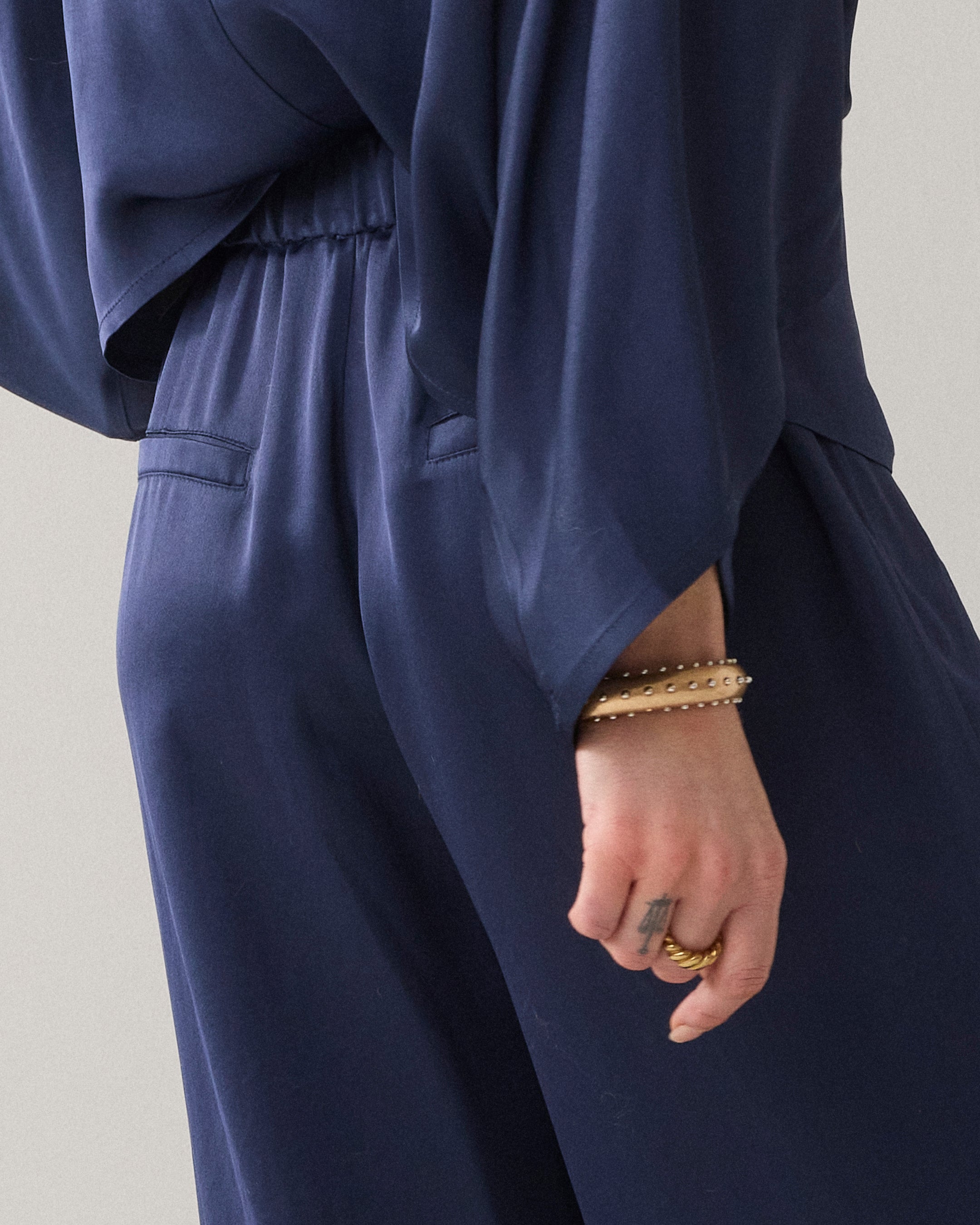 Wijde broek met overslag