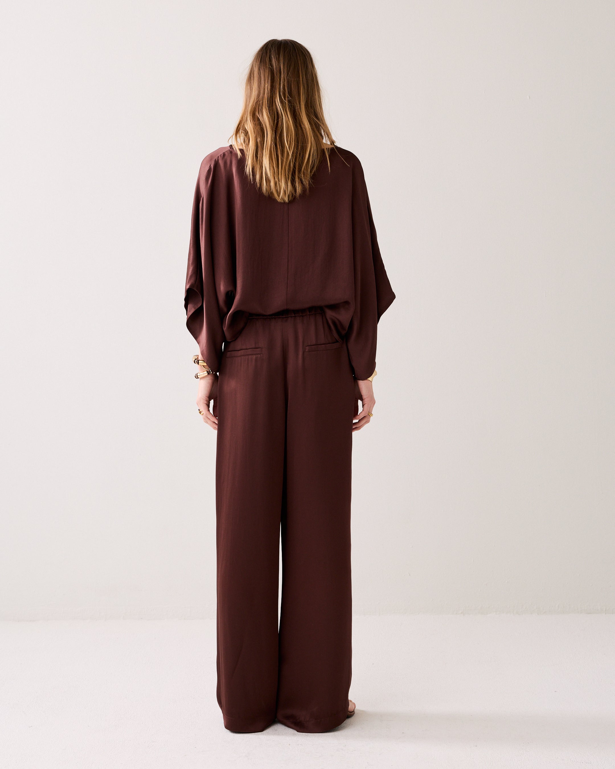 Wijde broek met overslag