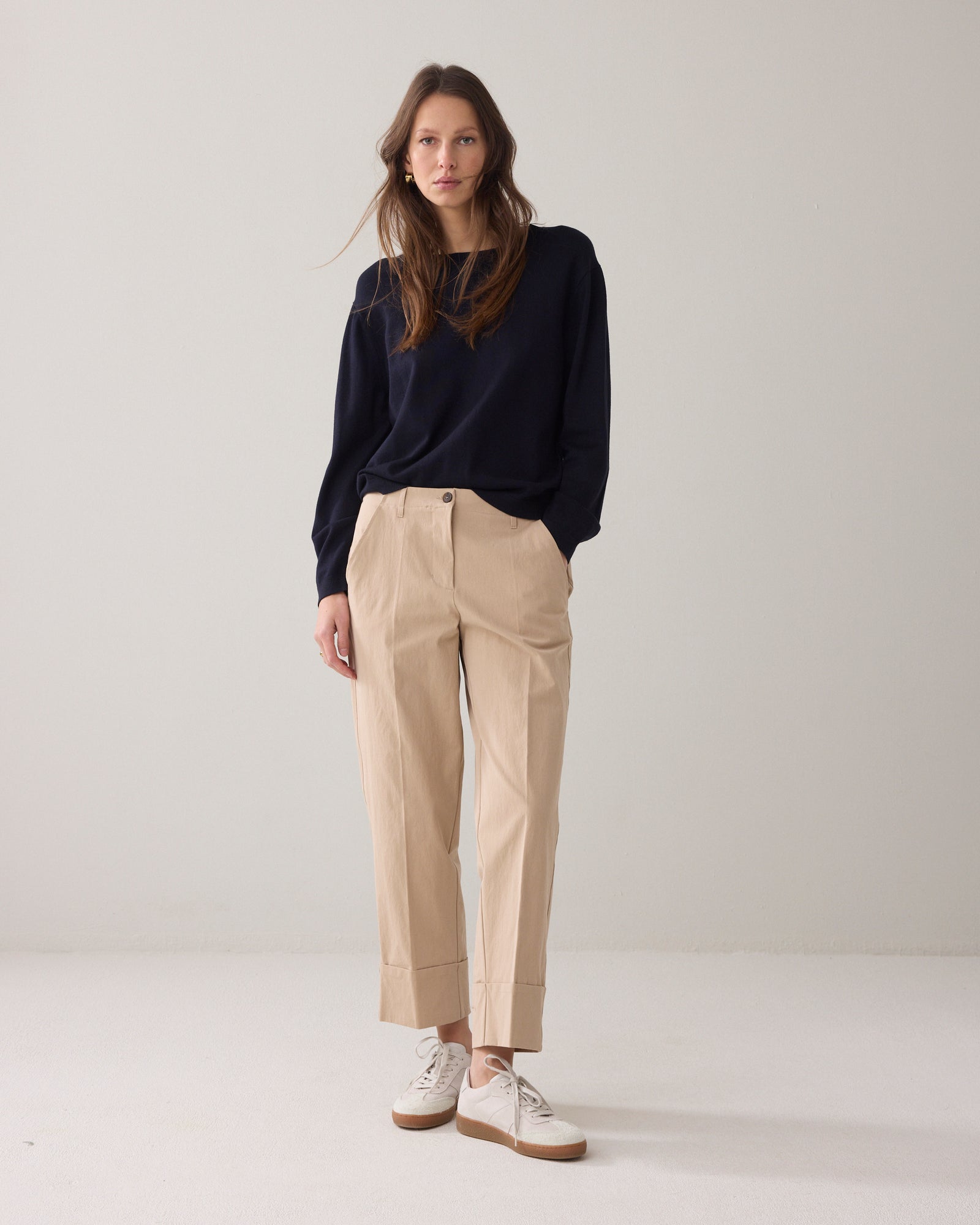 Rechte broek met omslag