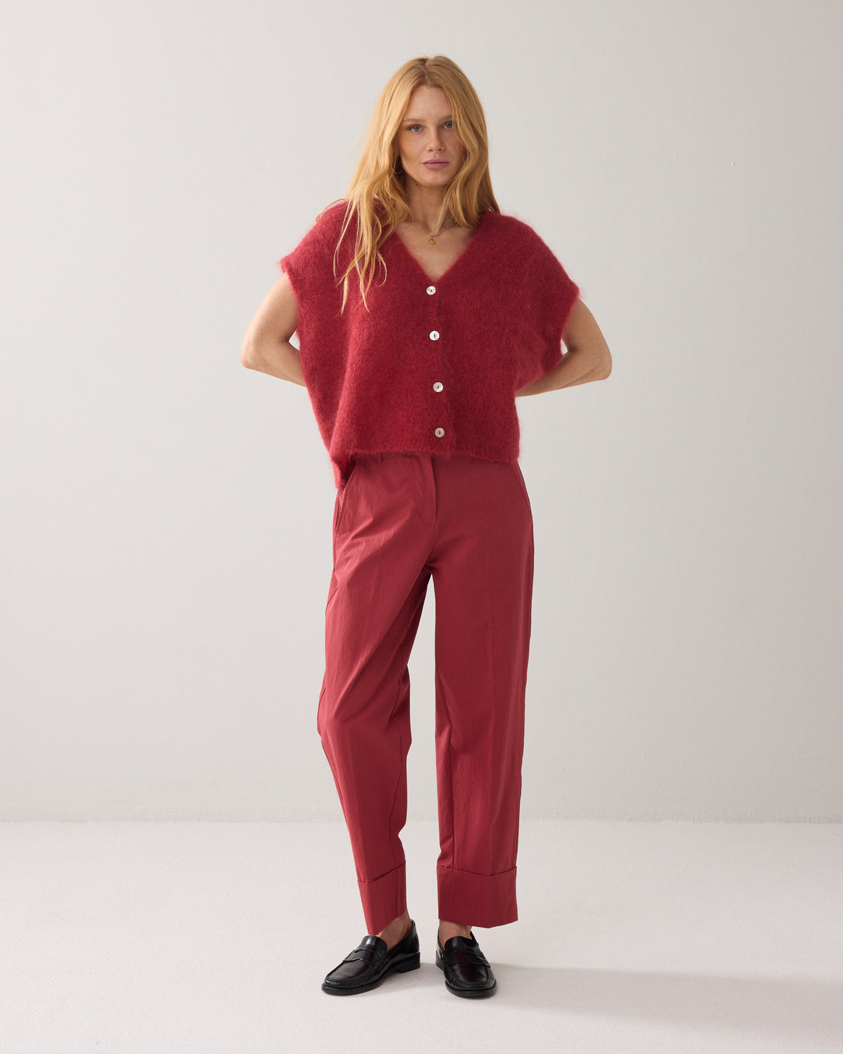 Rechte broek met omslag