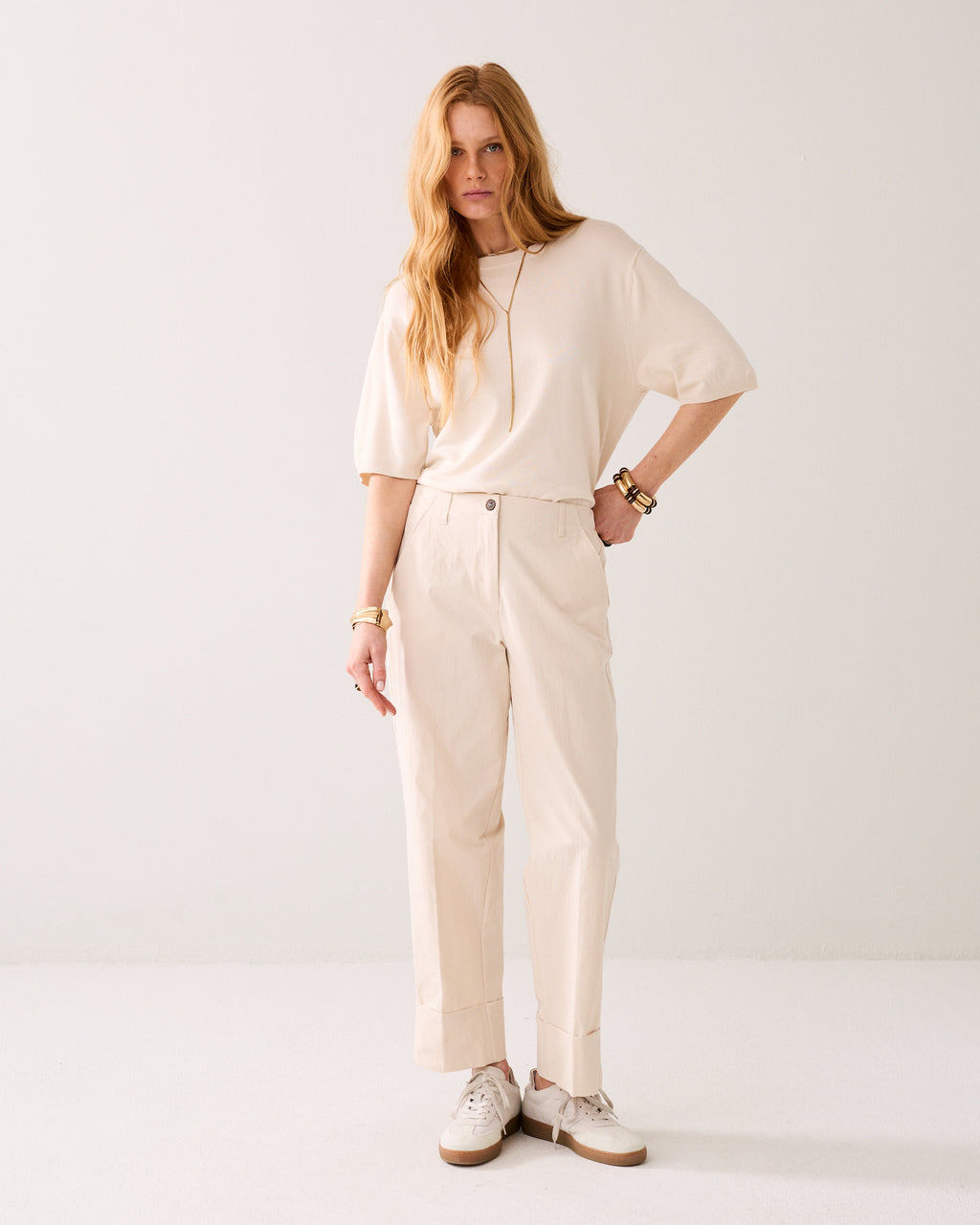 Rechte broek met omslag