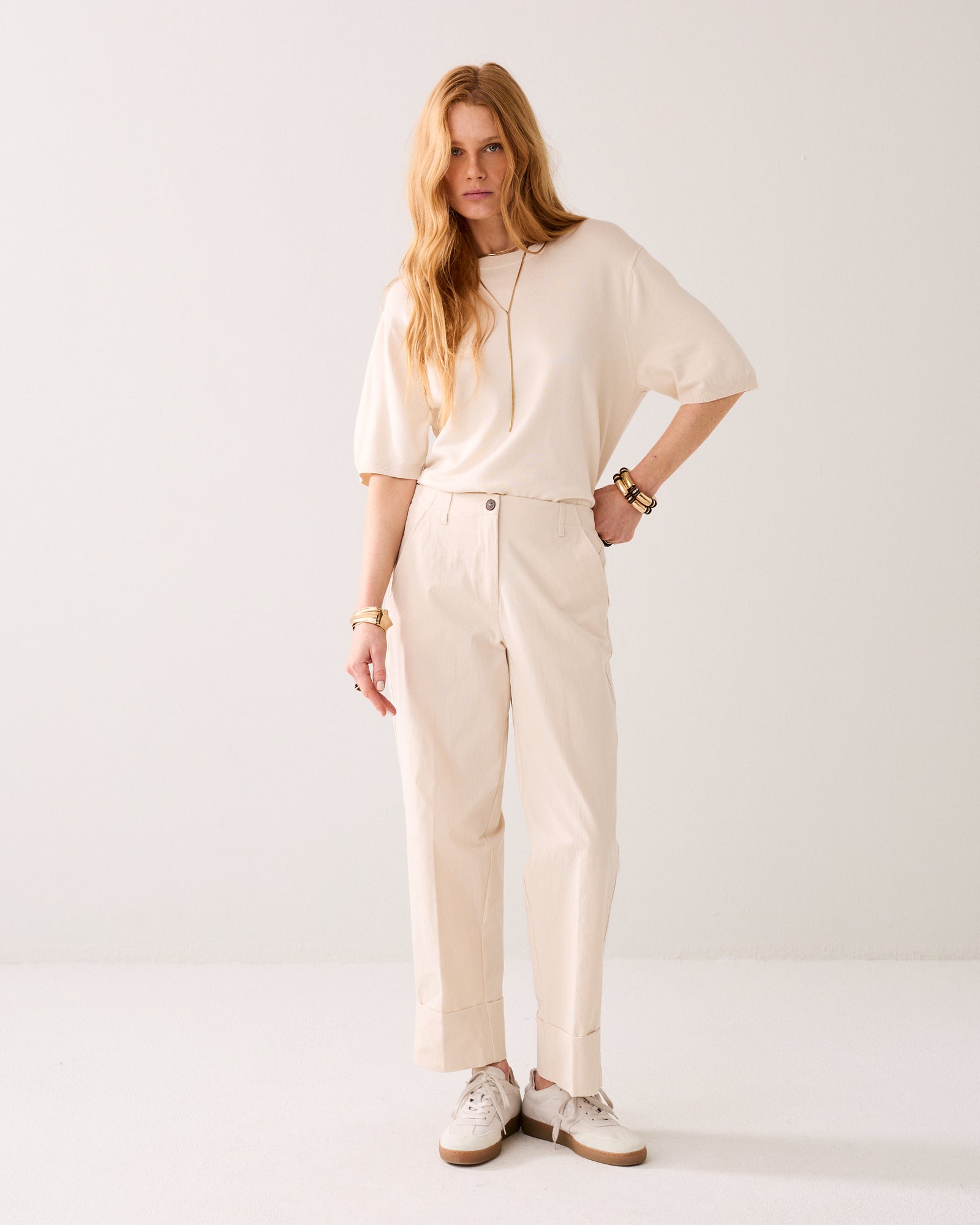 Rechte broek met omslag