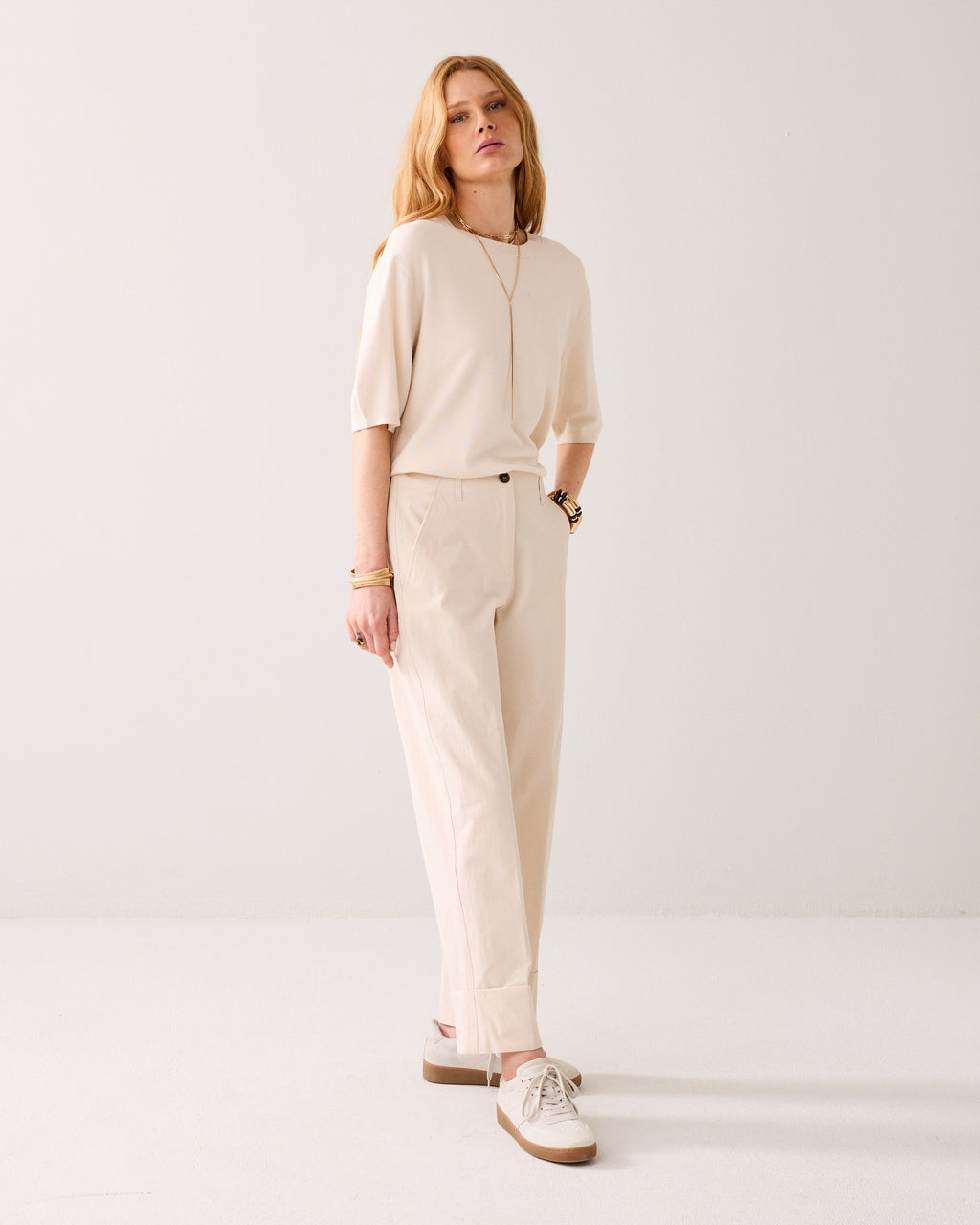 Rechte broek met omslag