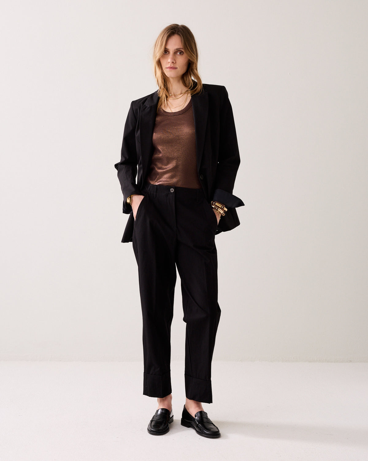 Rechte broek met omslag