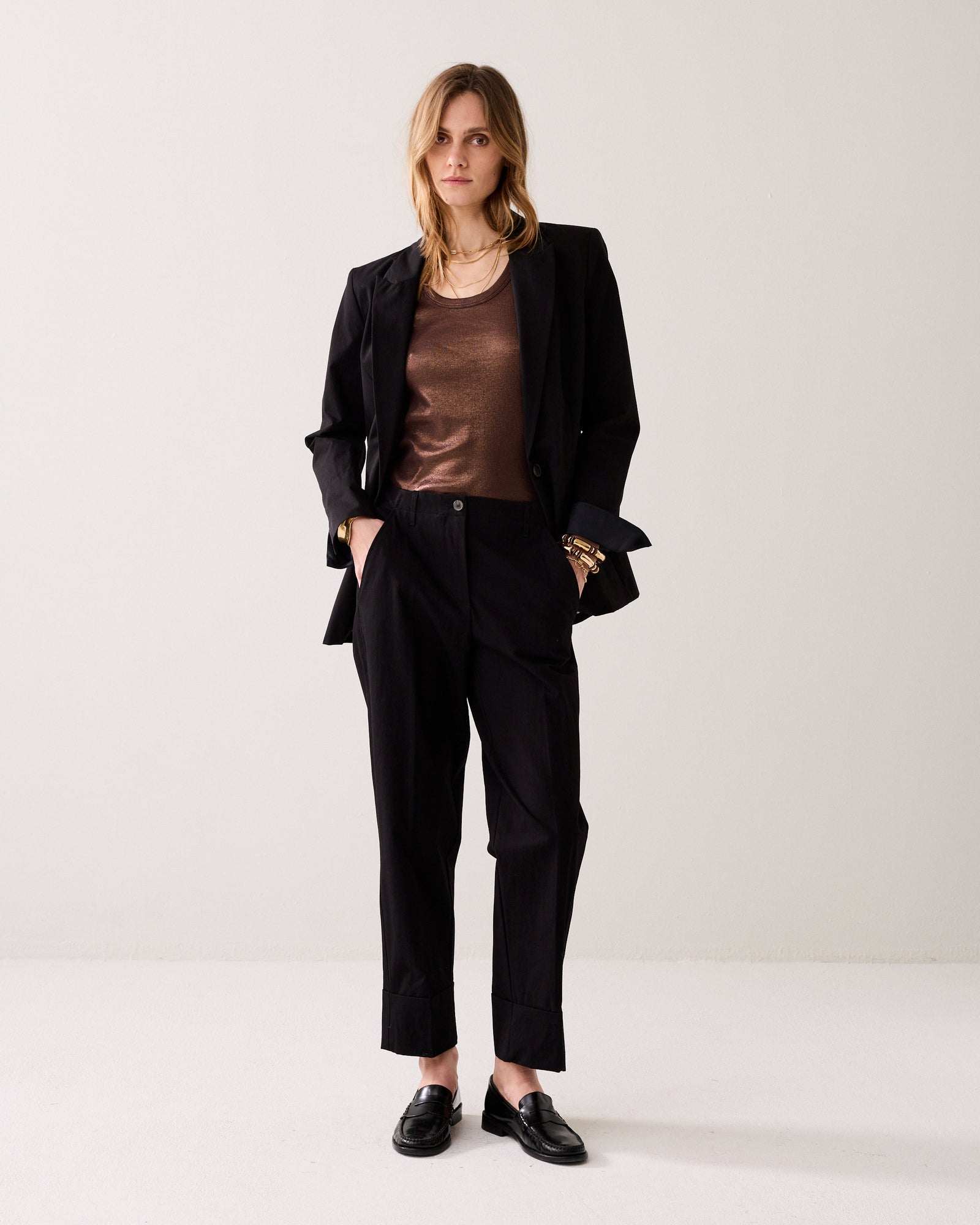 Rechte broek met omslag