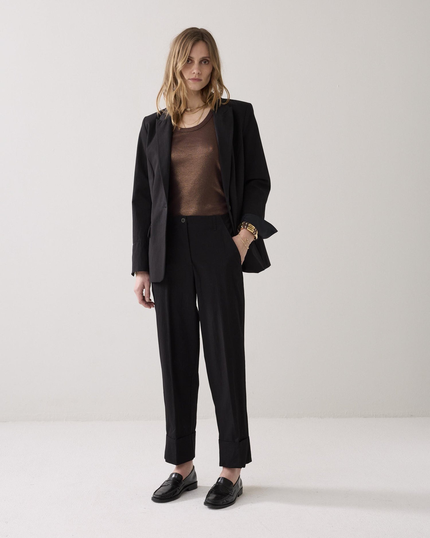 Rechte broek met omslag