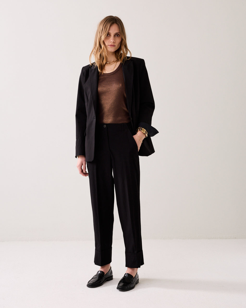 Rechte broek met omslag