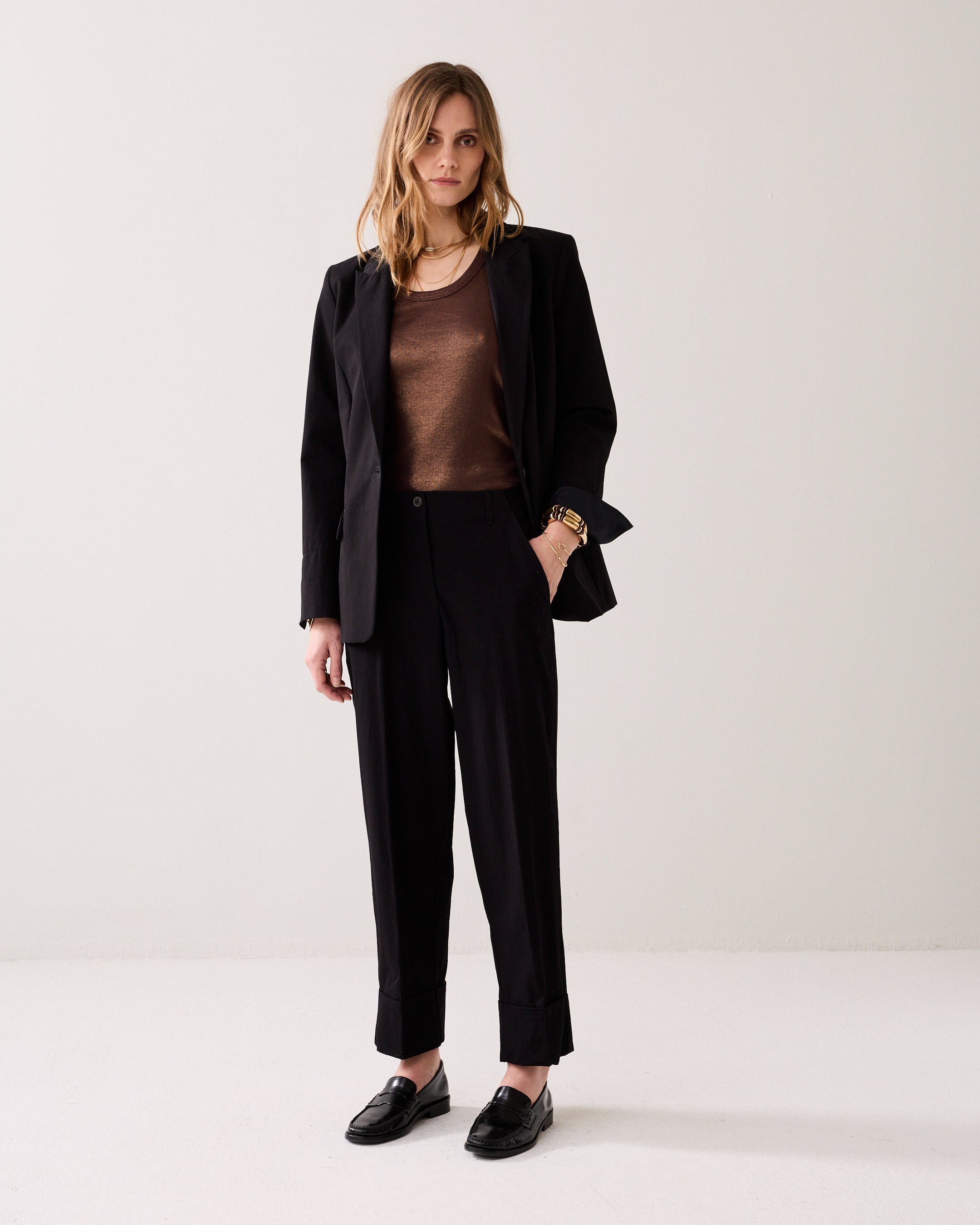 Rechte broek met omslag