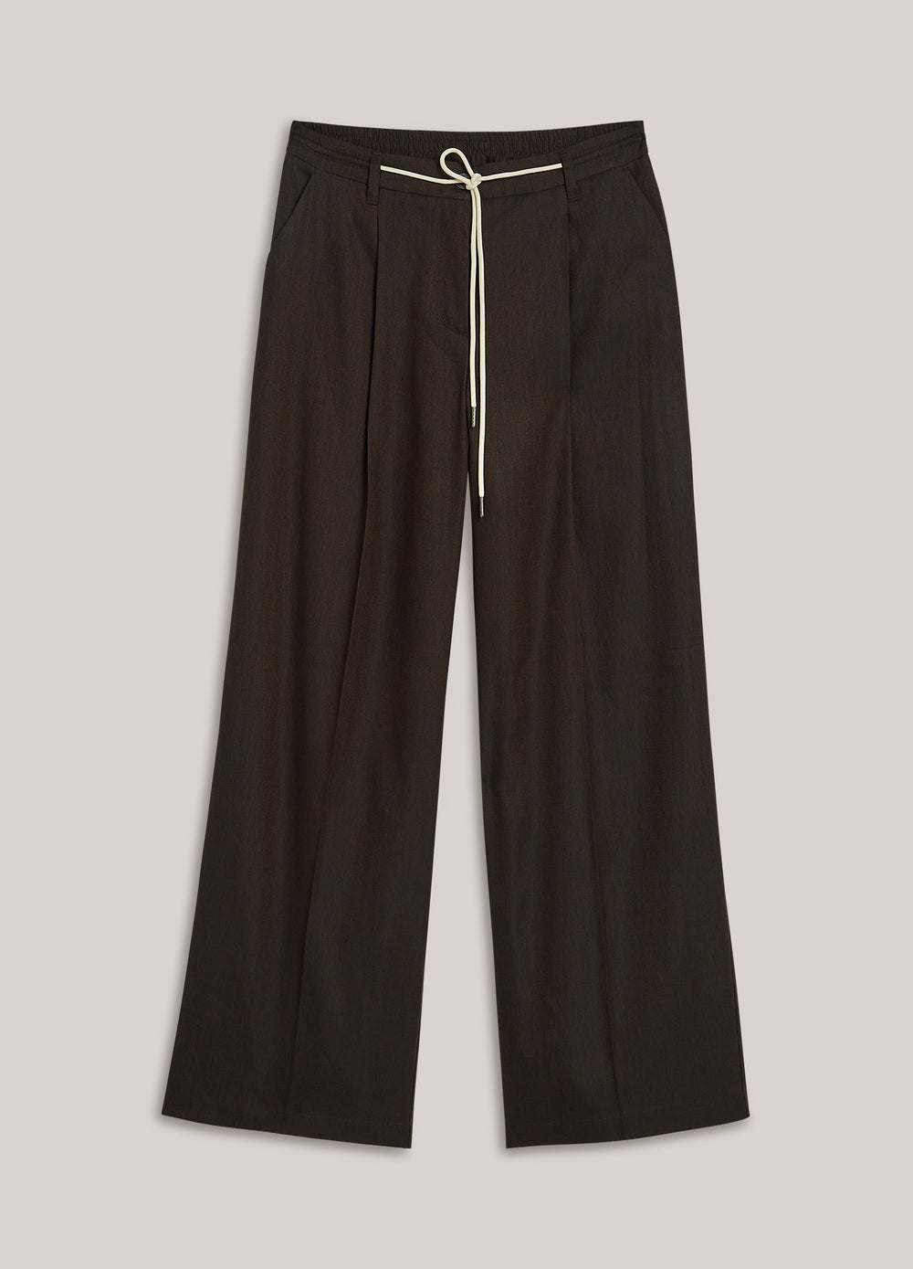 Rechte broek linnenblend