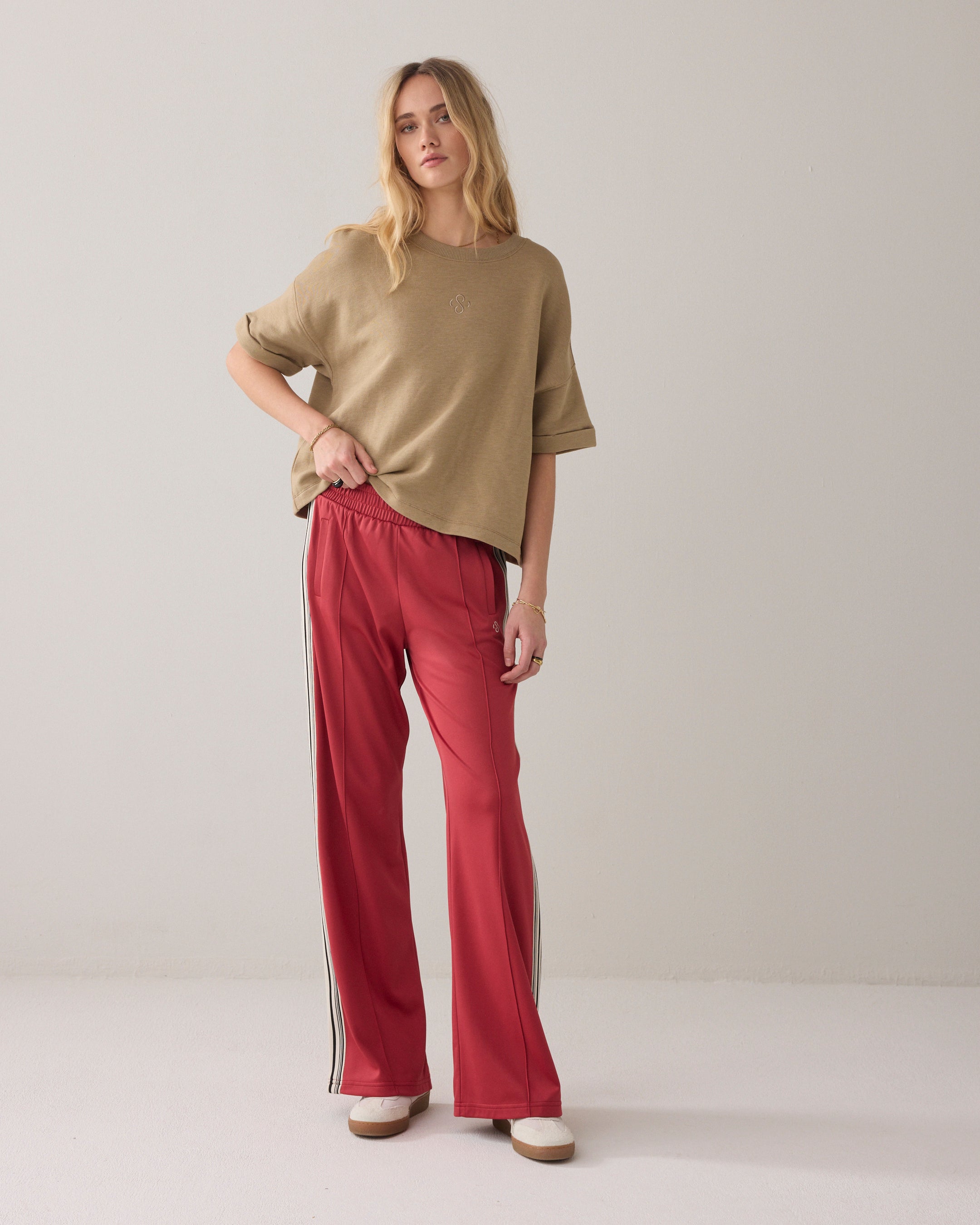 Trackpants met pintuck