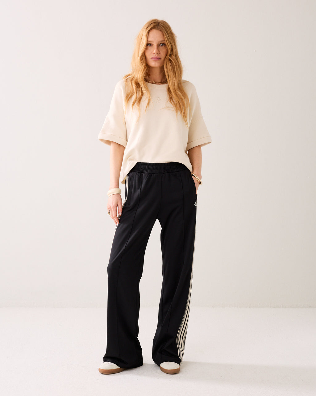 Trackpants met pintuck