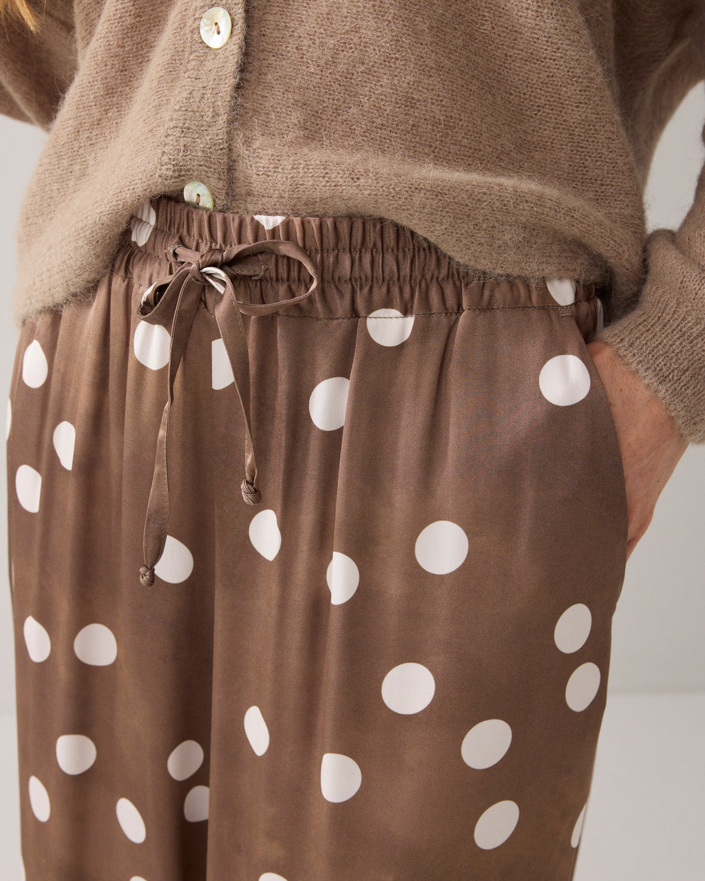 Ecovero broek met stippen
