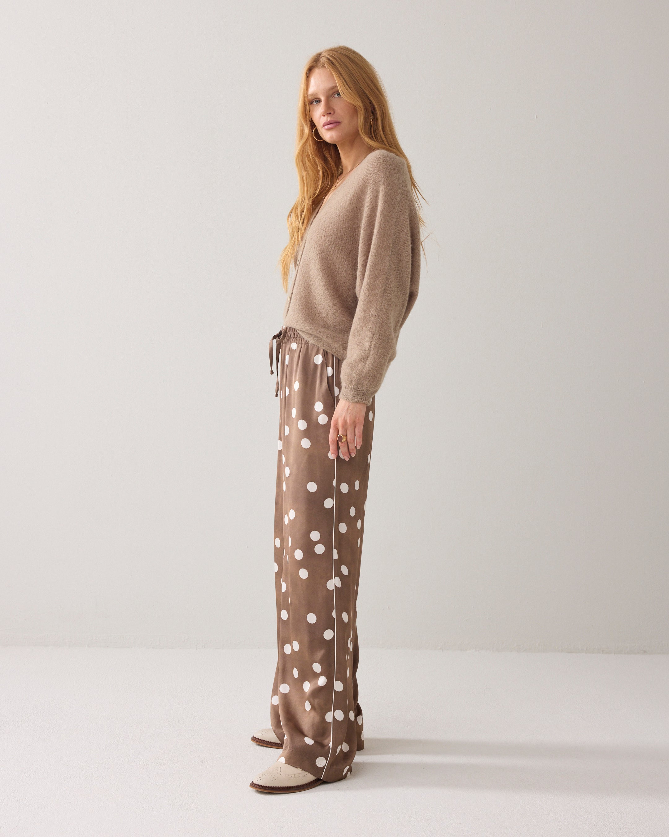 Ecovero broek met stippen