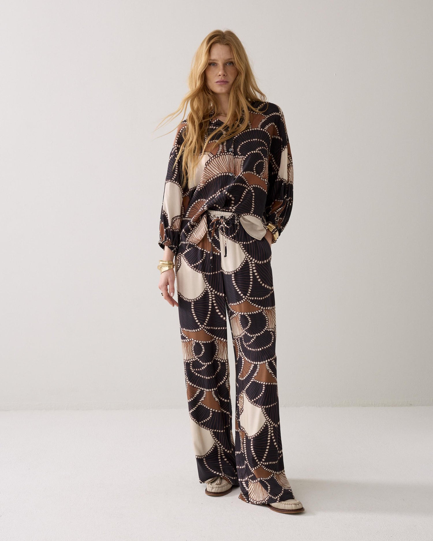 Flowy broek met print