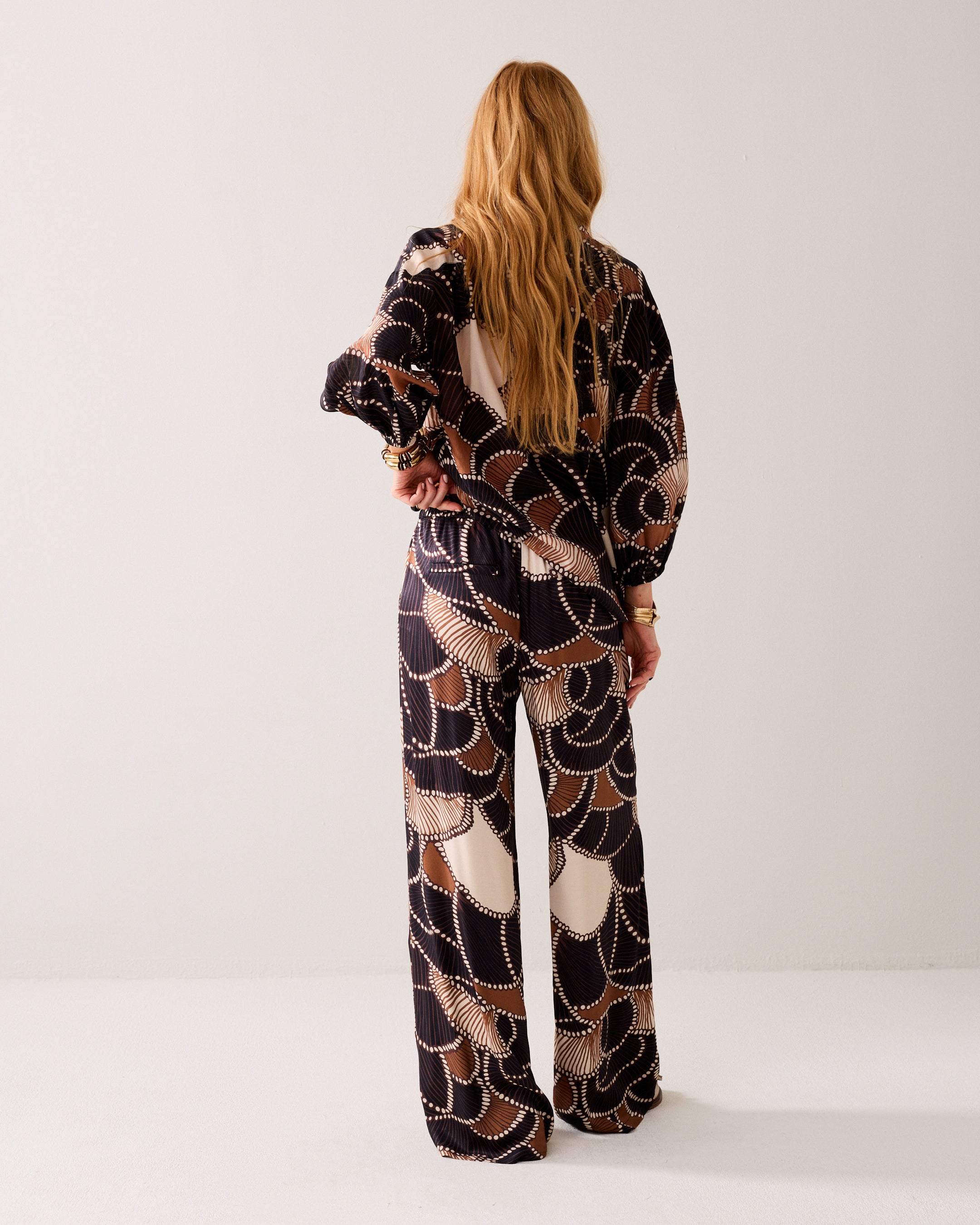 Flowy broek met print