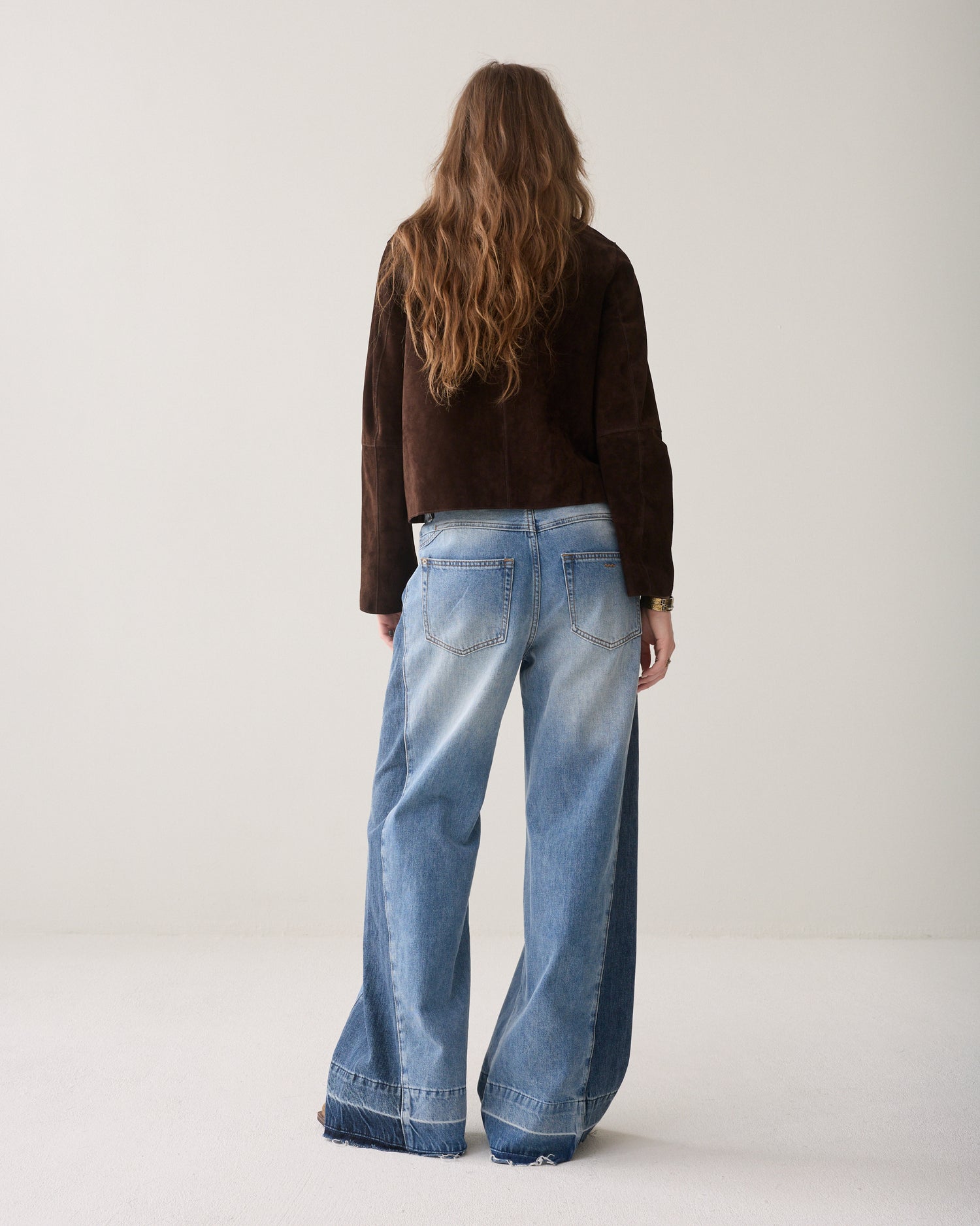 Wide Leg Jeans Raw Edge