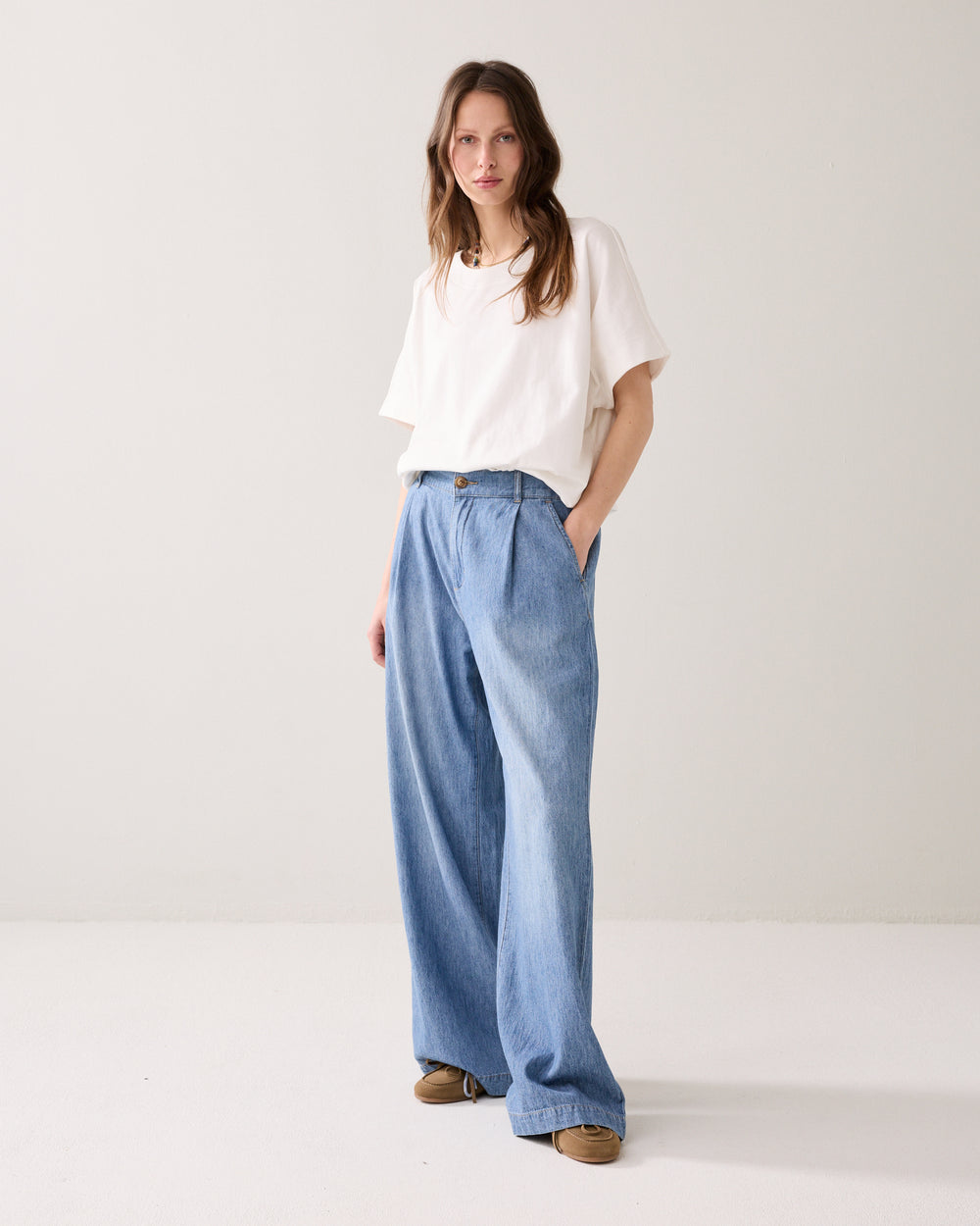 Broek linnen-denim