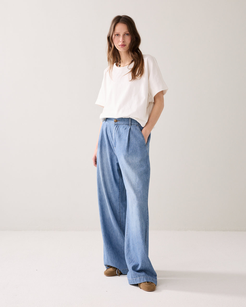 Broek linnen-denim