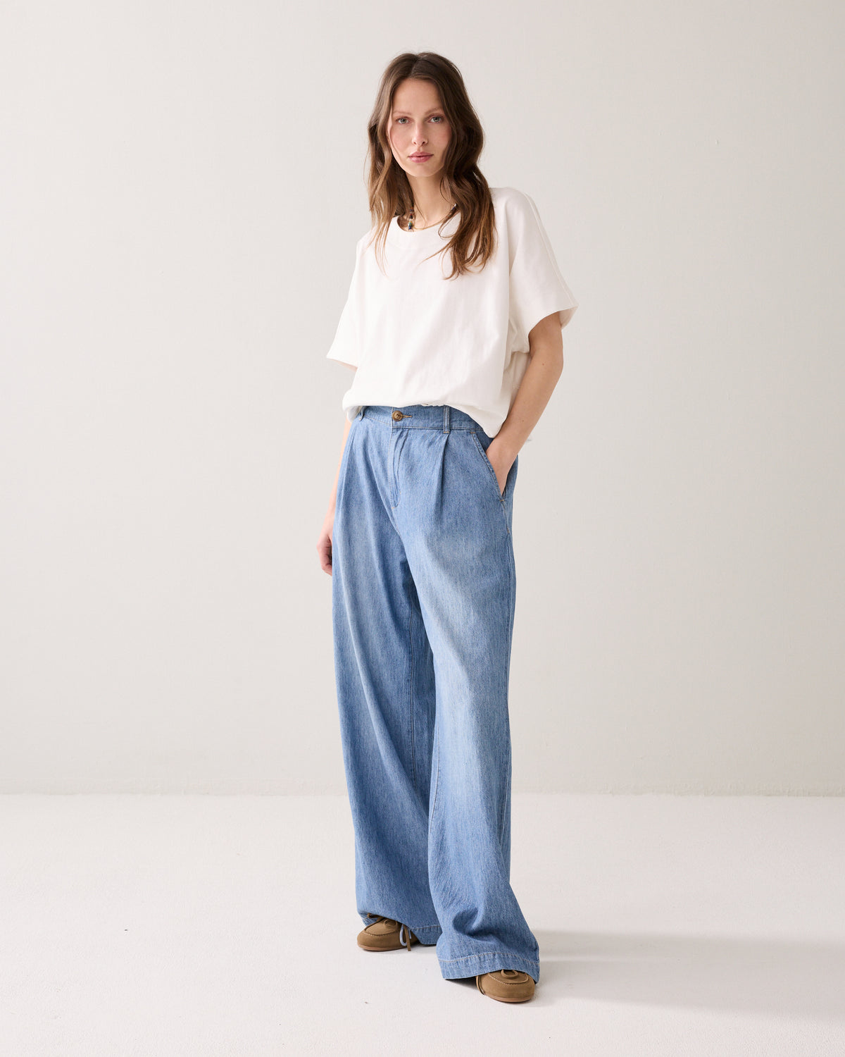 Broek linnen-denim