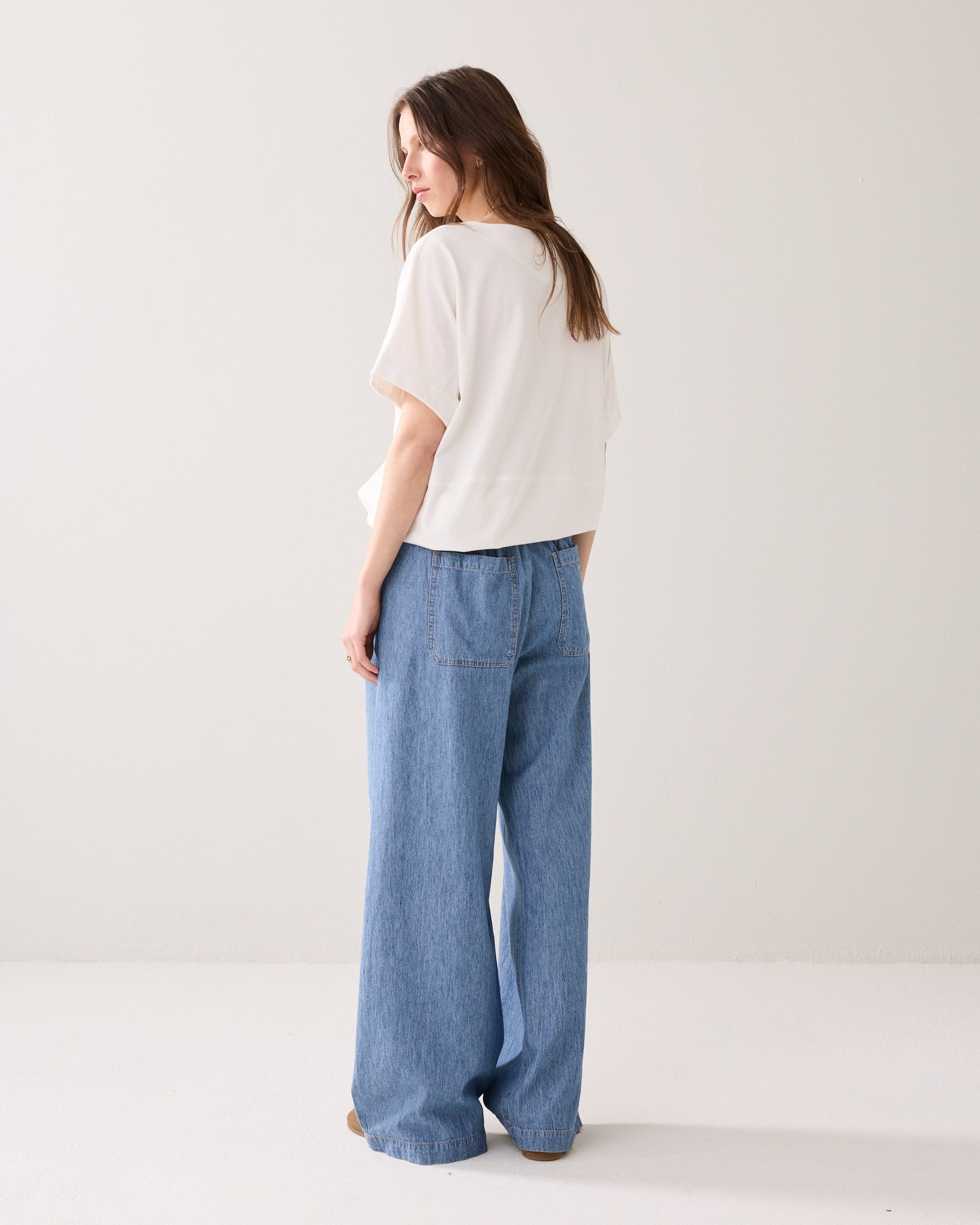 Broek linnen-denim