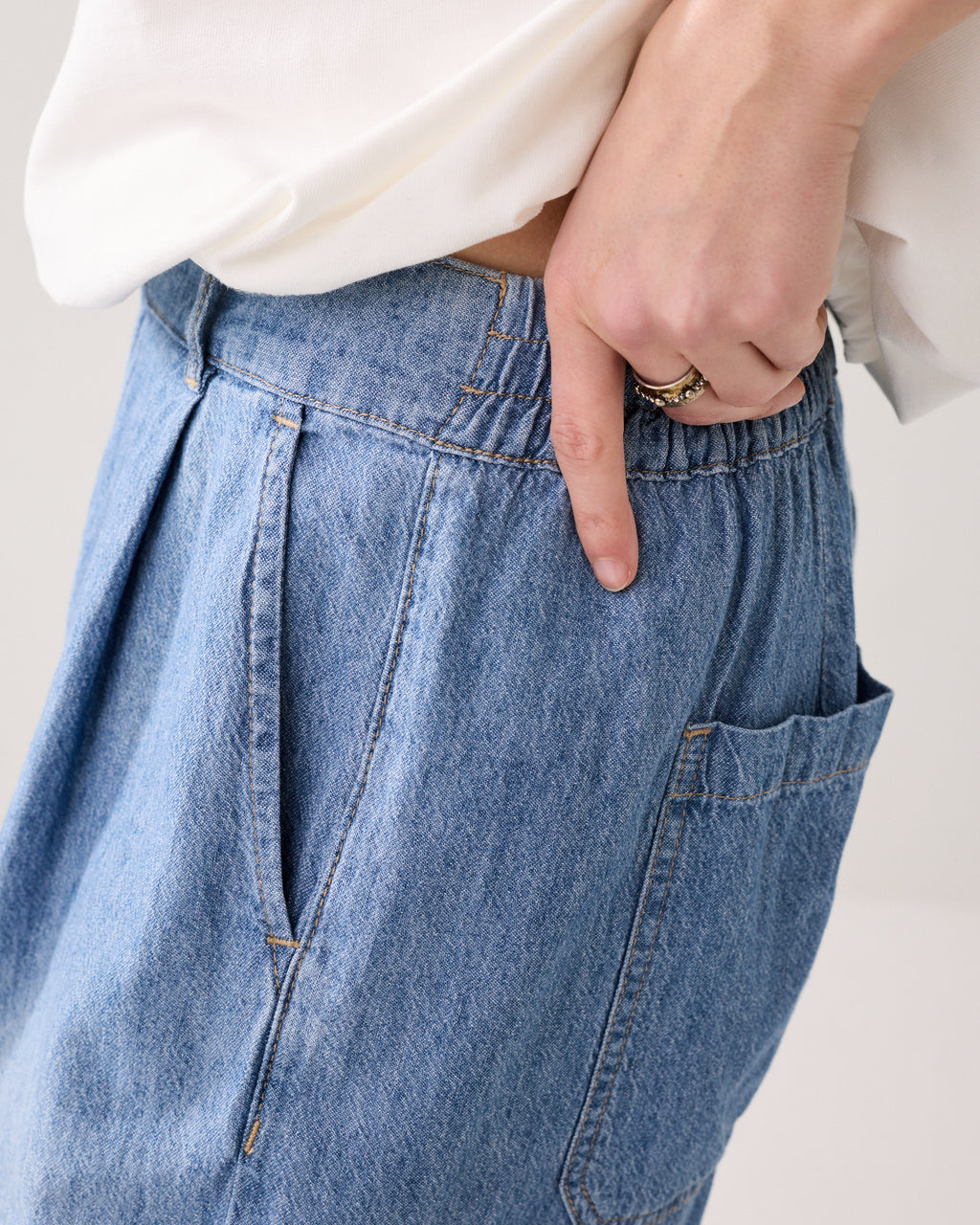 Broek linnen-denim
