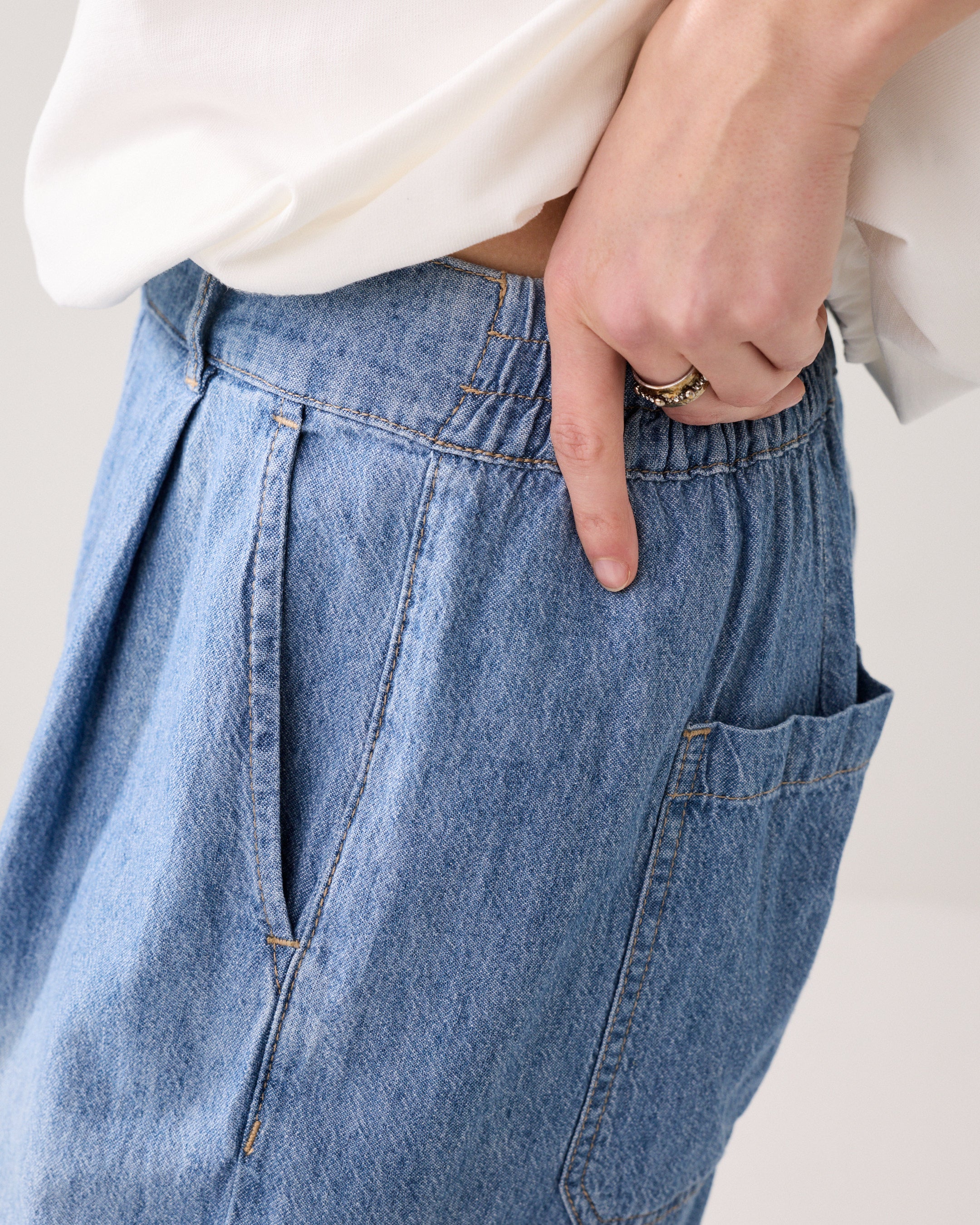 Broek linnen-denim