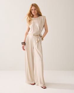 Jersey broek linnenlook