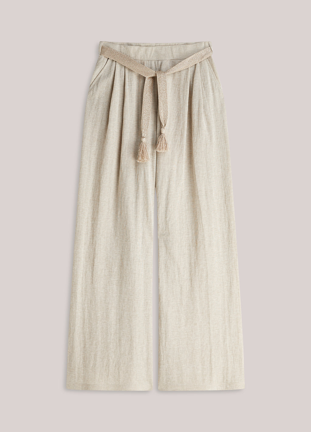 Pantalon en jersey aspect lin