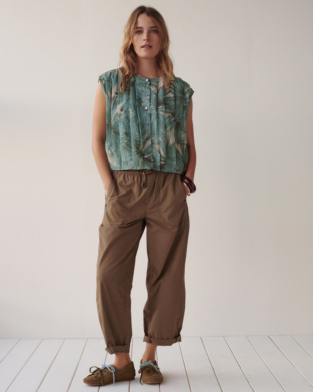 Barrelfit broek breezy katoen