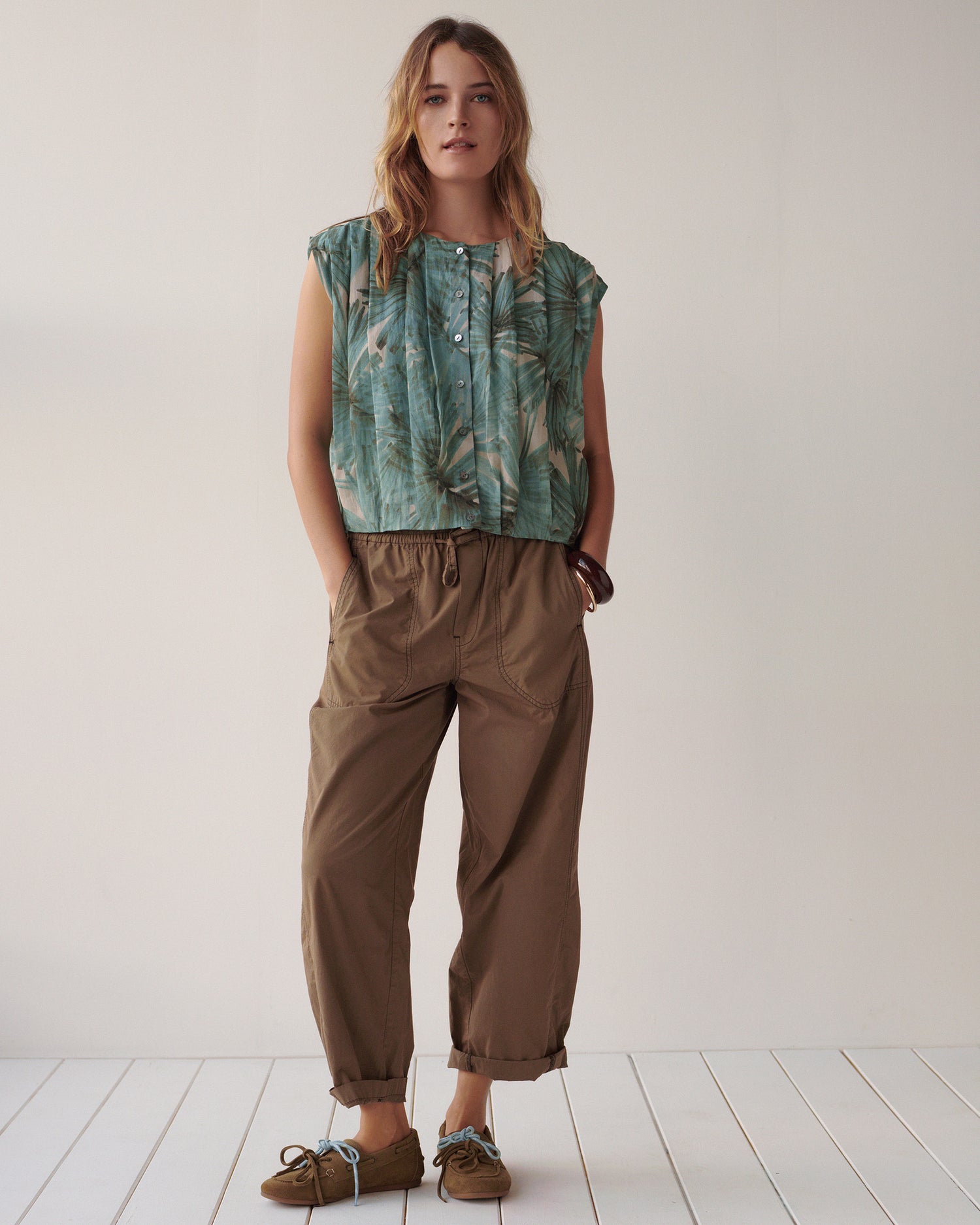 Barrelfit broek breezy katoen