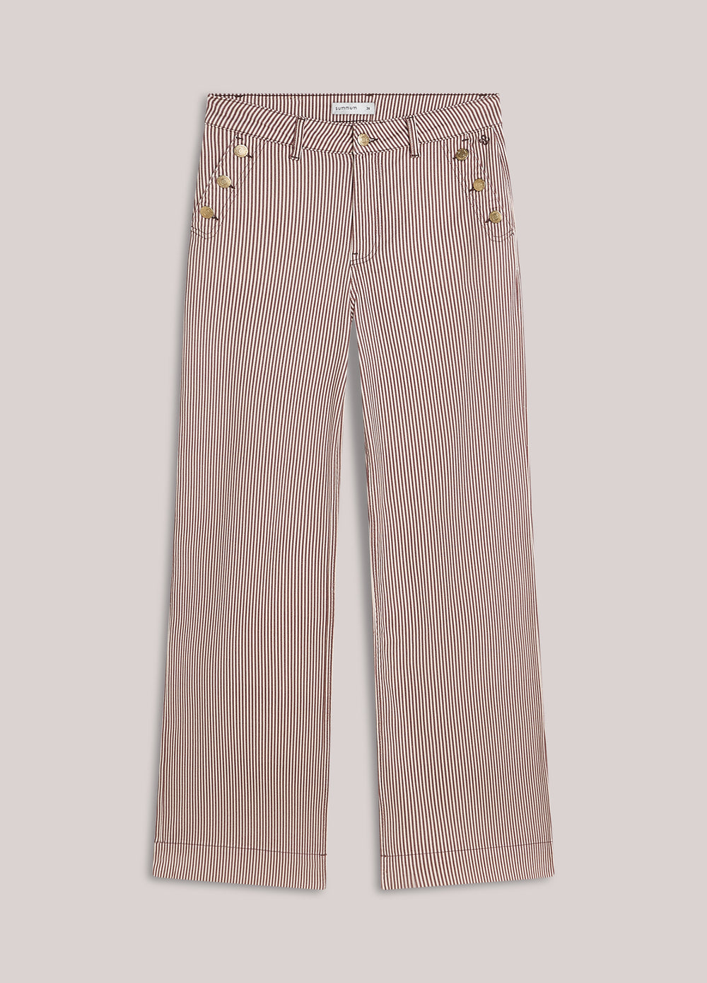 Gestreepte flared broek