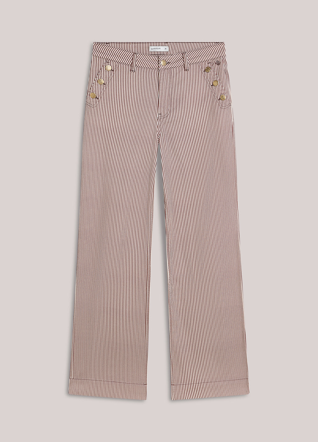 Gestreepte flared broek