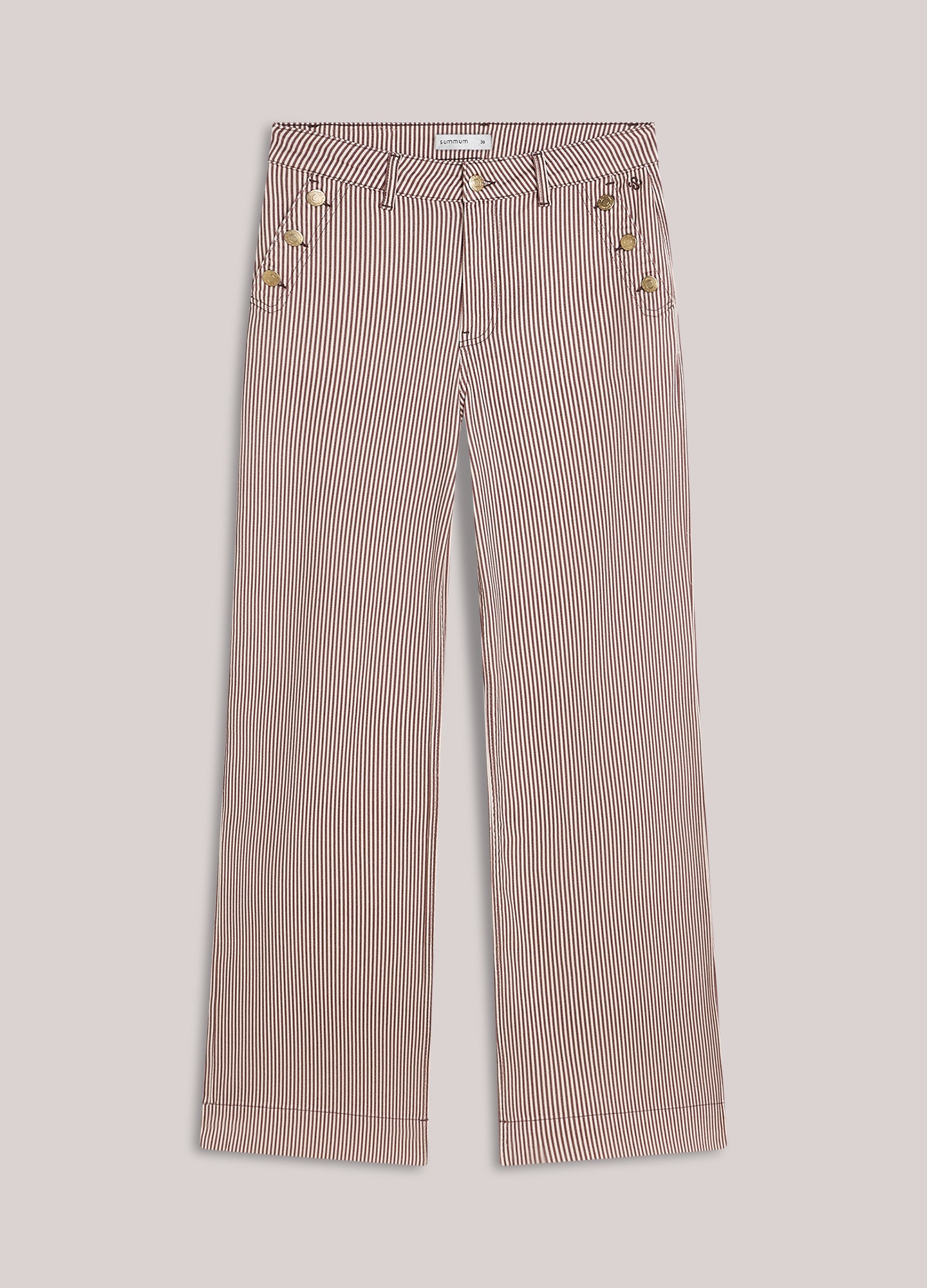 Gestreepte flared broek