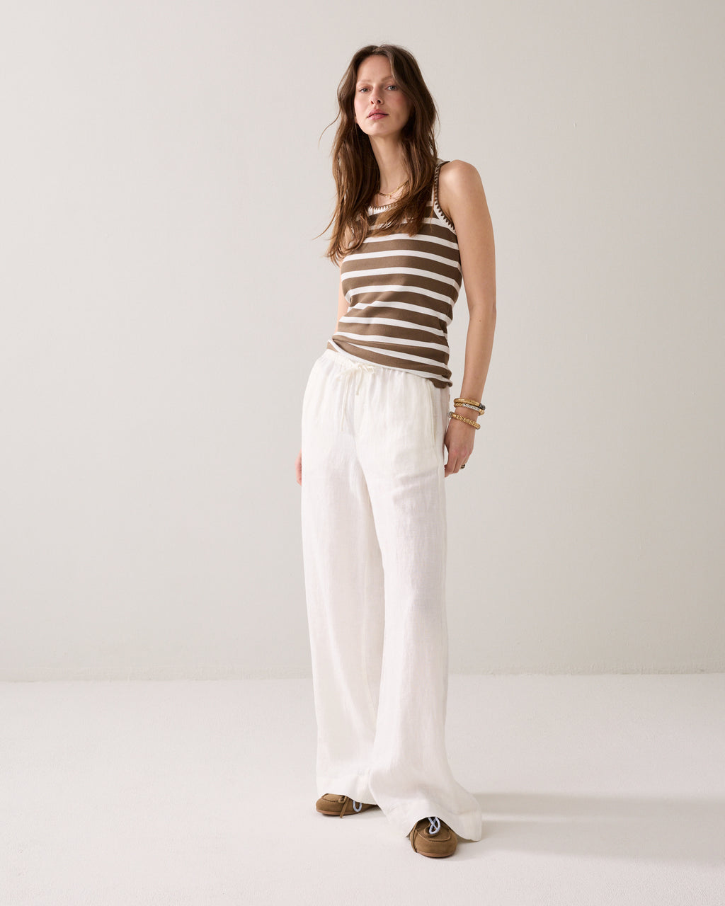 Pantalon droit 100% lin