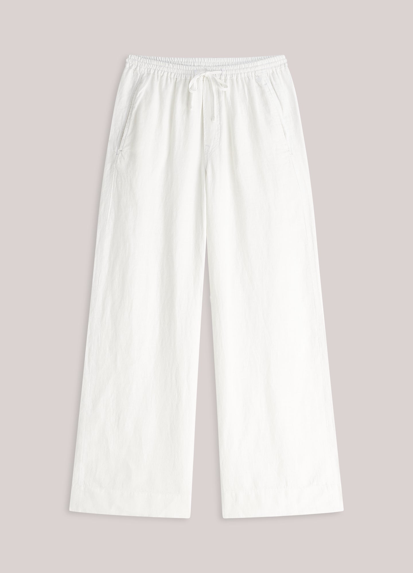 Straight-leg trousers in 100% linen