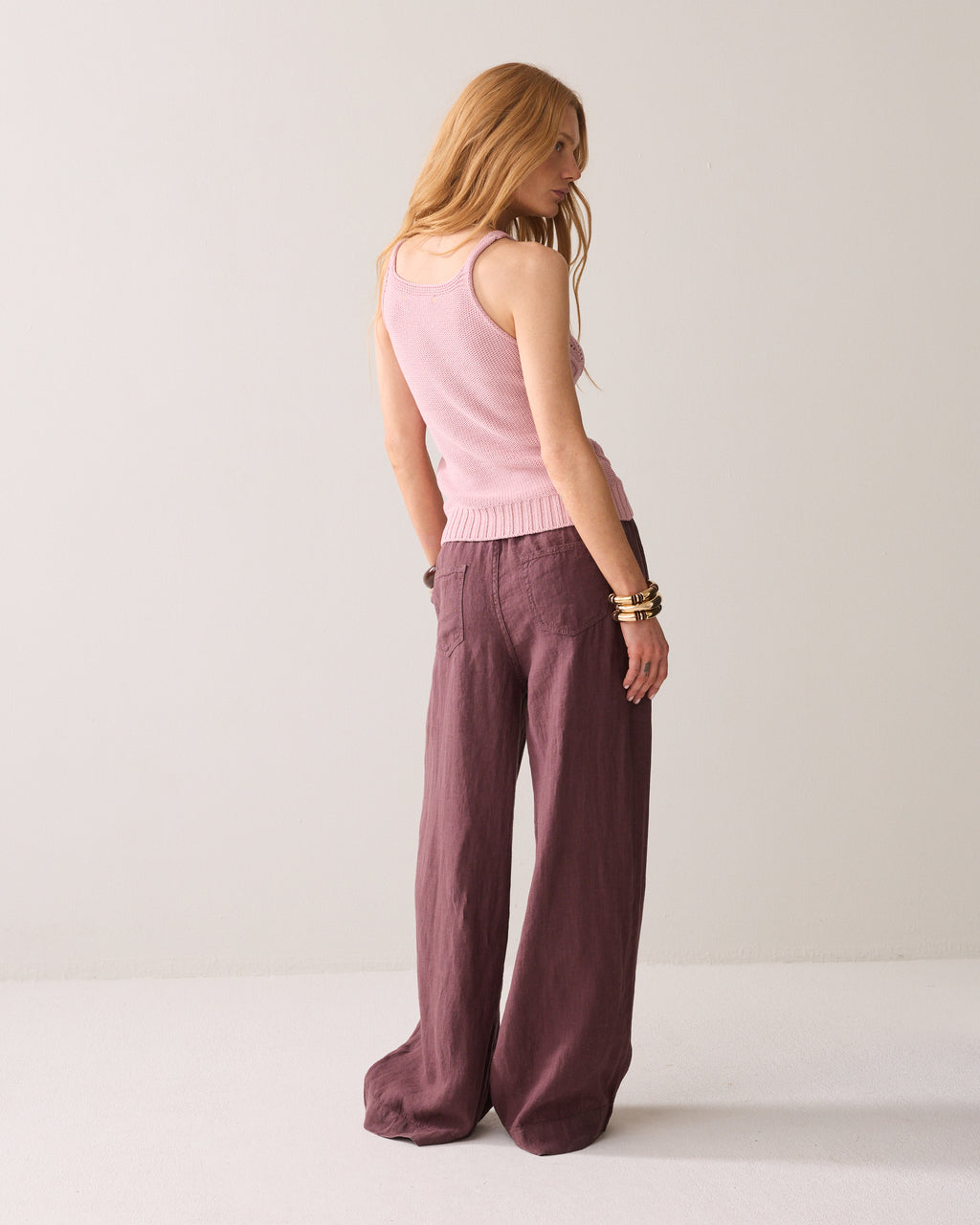 Pantalon droit 100% lin