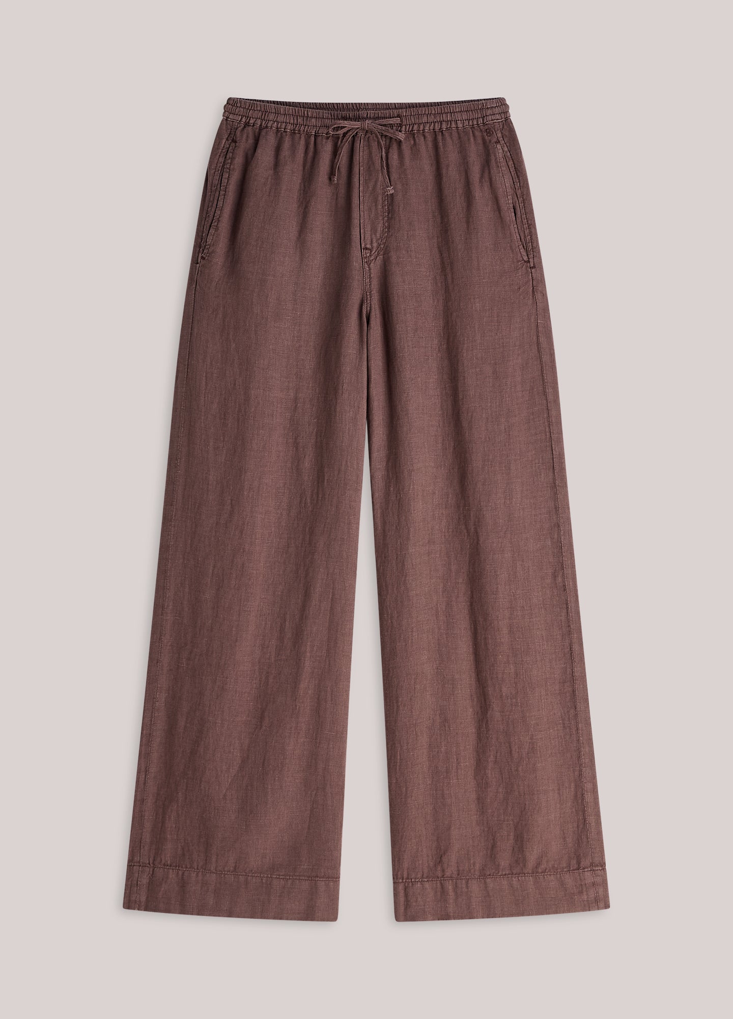Hose mit geradem Bein 100 % Leinen