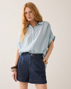 Denim short rinse wassing