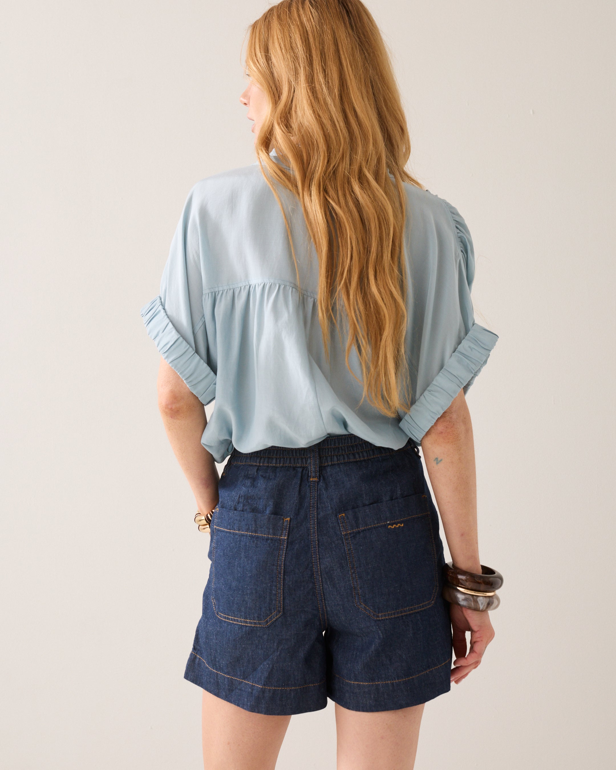 Denim-Shorts Rinse-Waschung