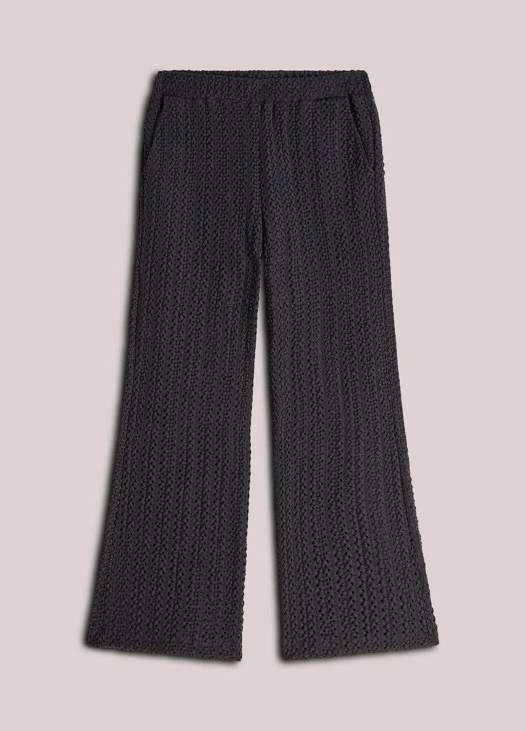 Wijde broek van kant