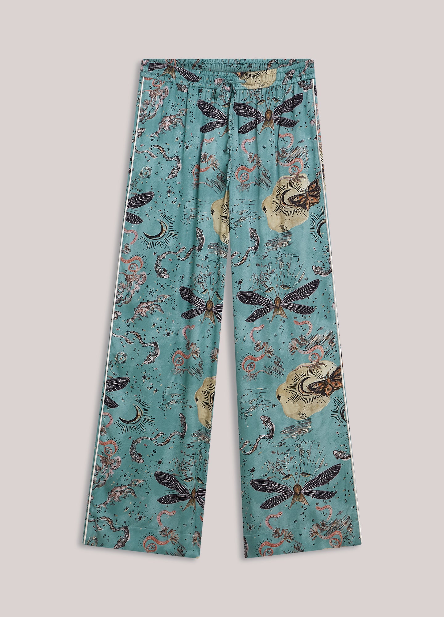 Satijnen soepelvallende broek